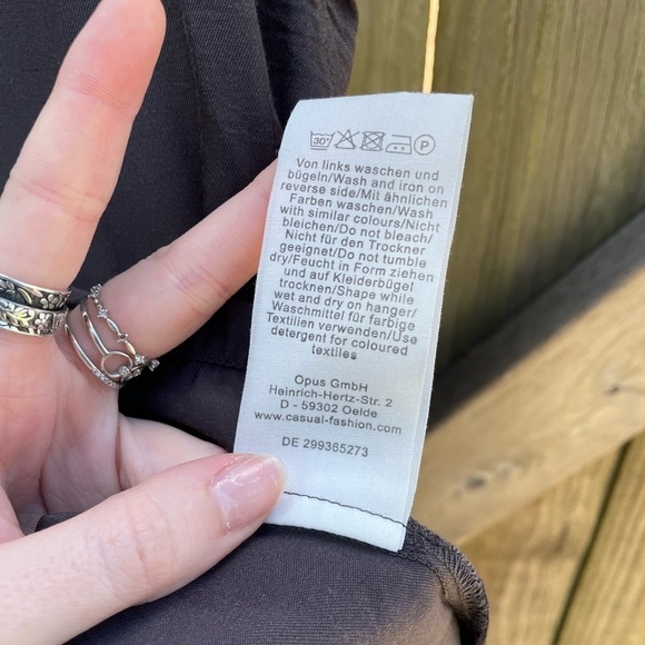 Opus Viscose T-shirt model 'Finya' in Dark Grey - Picture 9 of 12